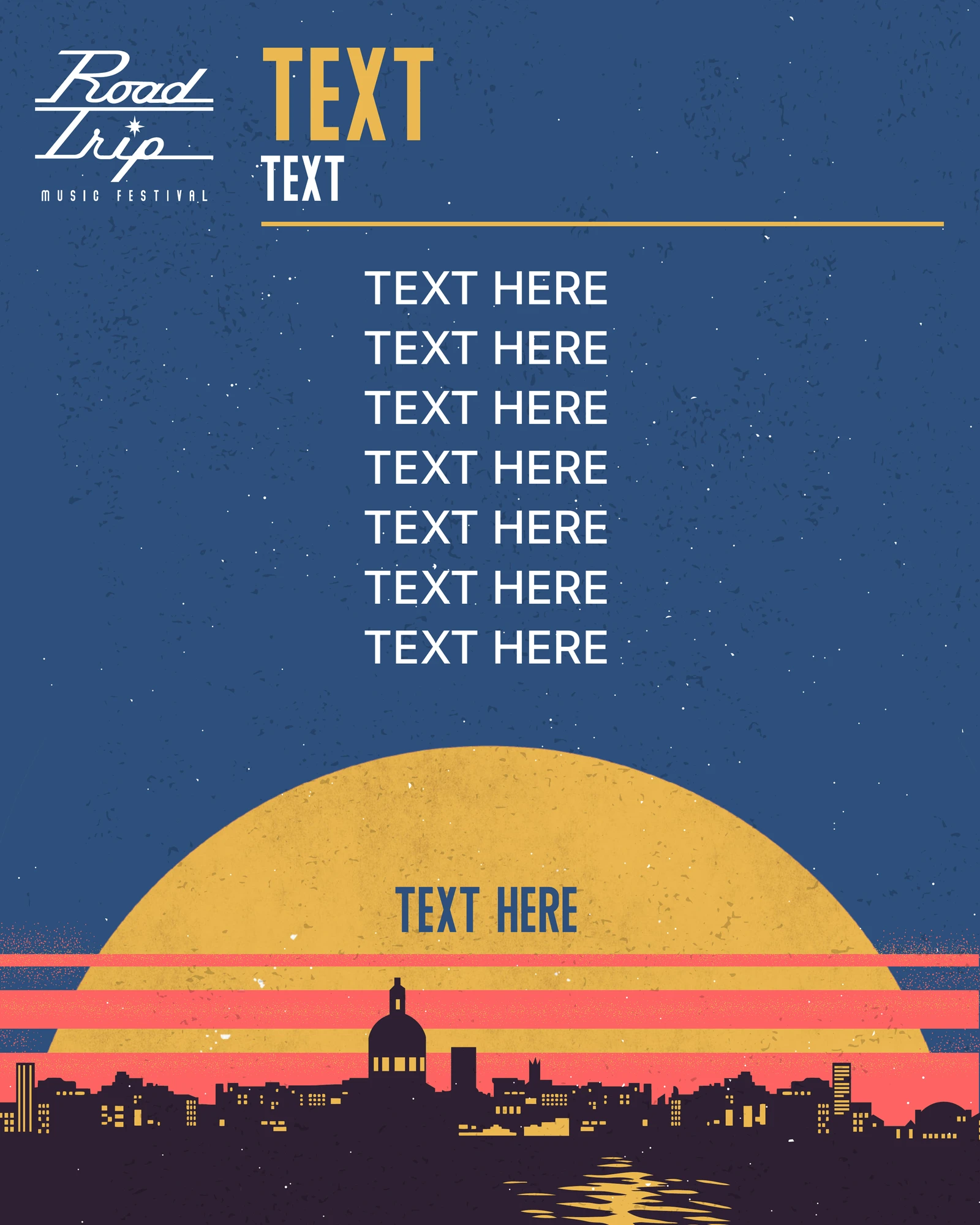 RoadTrip Instagram template for a festival announcement