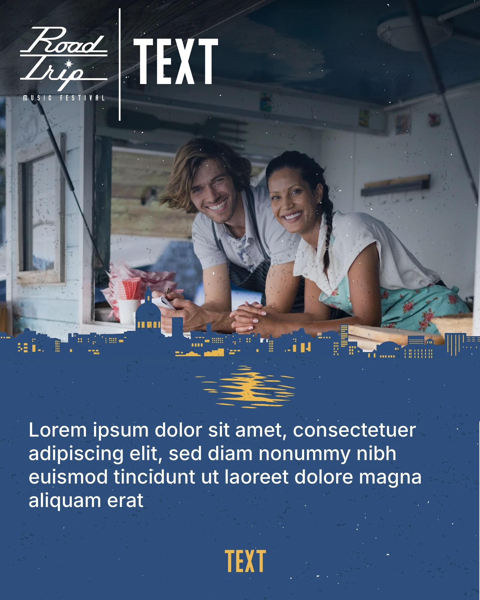 RoadTrip Instagram template with the Kingston festival visual system